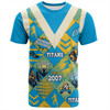 Gold Coast Titans Sport T-Shirt - Argyle Patterns Style Tough Fan Rugby For Life
